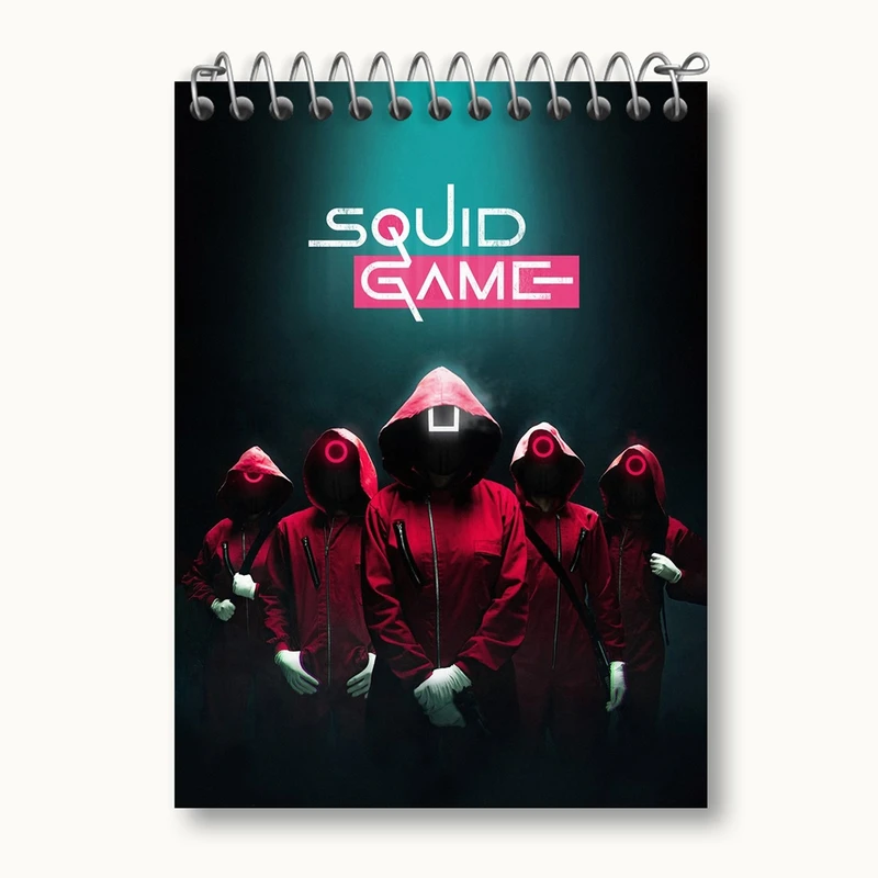دفتر یادداشت 50 برگ خندالو مدل بازی مرکب Squid Game کد 10828