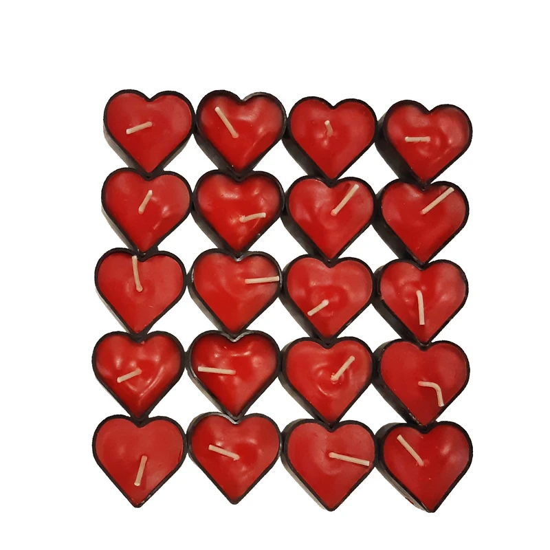شمع وارمر مدل قلبی مجموعه 20 عددی