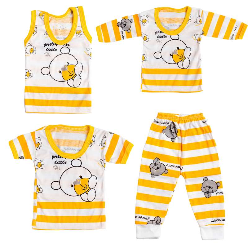 ست 4 تکه لباس نوزادی مدل krs zd