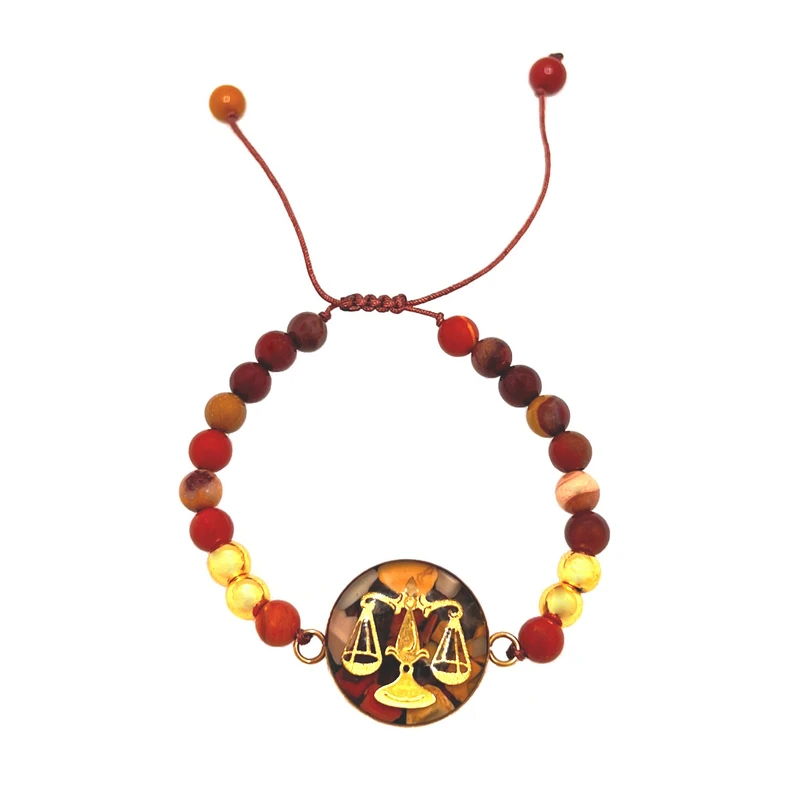 دستبند مهره ای زنانه مارک گلد مدل ماه تولد مهر دیانا DB07