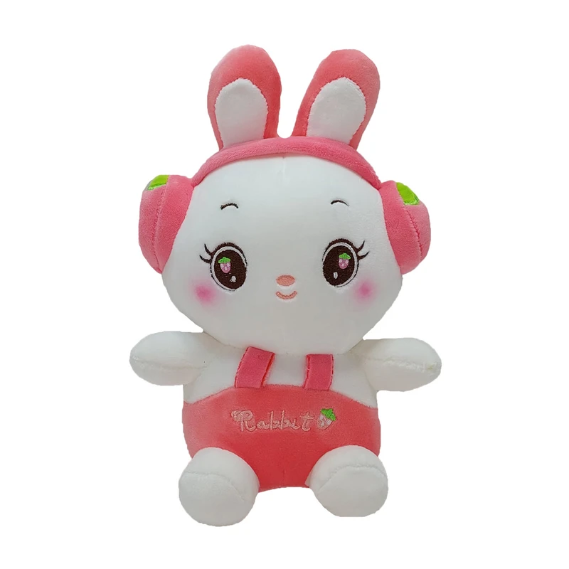 عروسک مدل خرگوش طرح هدفون ارتفاع 23 سانتی متر