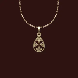 گردنبند طلا 18 عیار زنانه مدوپد مدل هندسی کد X2-1-1045