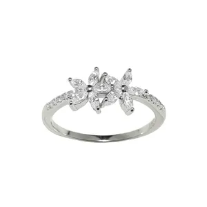 انگشتر نقره زنانه مدل فلاور  کد 10066