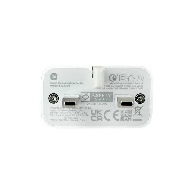 شارژر دیواری شیائومی مدل 67 به همراه کابل USB-C