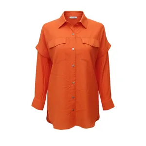 شومیز آستین بلند یقه برگردان زنانه مدل 62