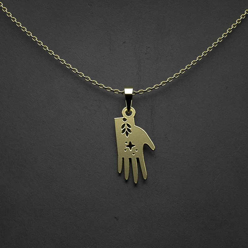 گردنبند طلا 18 عیار زنانه مدوپد مدل دست کد TT2-1-1167 گردنبند طلا 18 عیار زنانه مدوپد مدل دست کد TT2-1-1167