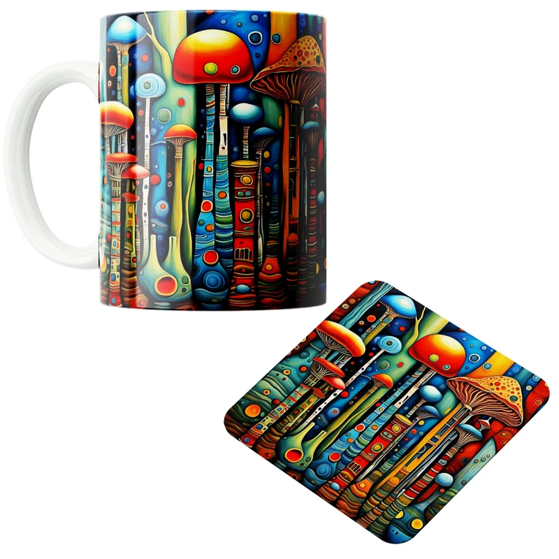 ماگ مدل قارچ کد 144 به همراه زیرلیوانی