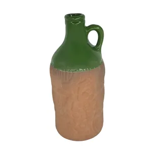 کوزه سفالی مدل نیم لعاب طرح استوانه