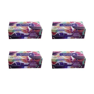 دستمال کاغذی 150 برگ گلرخ مدل Leaf بسته 4 عددی