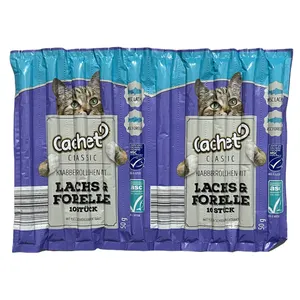 اسنک تشویقی گربه کچت مدل Lachs and forelle بسته 10 عددی