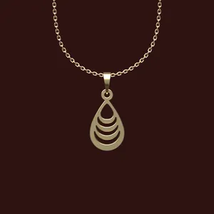 گردنبند طلا 18 عیار زنانه مدوپد مدل هندسی کد X2-1-1032