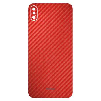  برچسب پوششی سلبیت مدل فیبر کربن قرمز 3D RED Carbon fiber Texture  مناسب برای گوشی موبایل اپل Apple iPhone XS Max