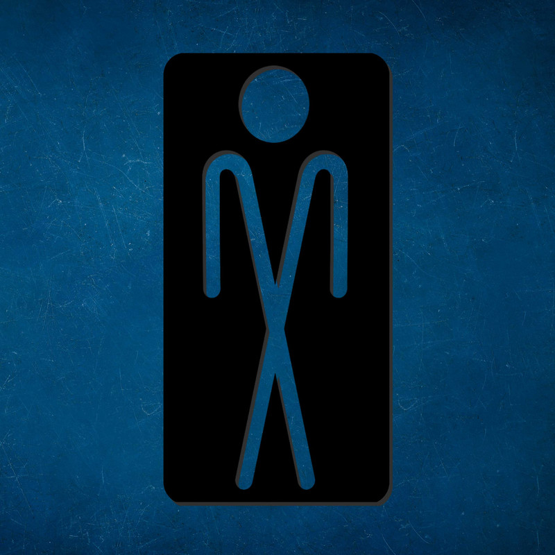 تابلو نشانگر آژنگ طرح سرویس بهداشتی مردانه کد I-M-W051