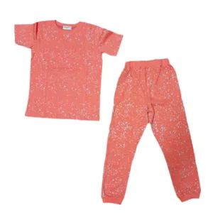 ست تی شرت آستین کوتاه و شلوار دخترانه مدل آبرنگی