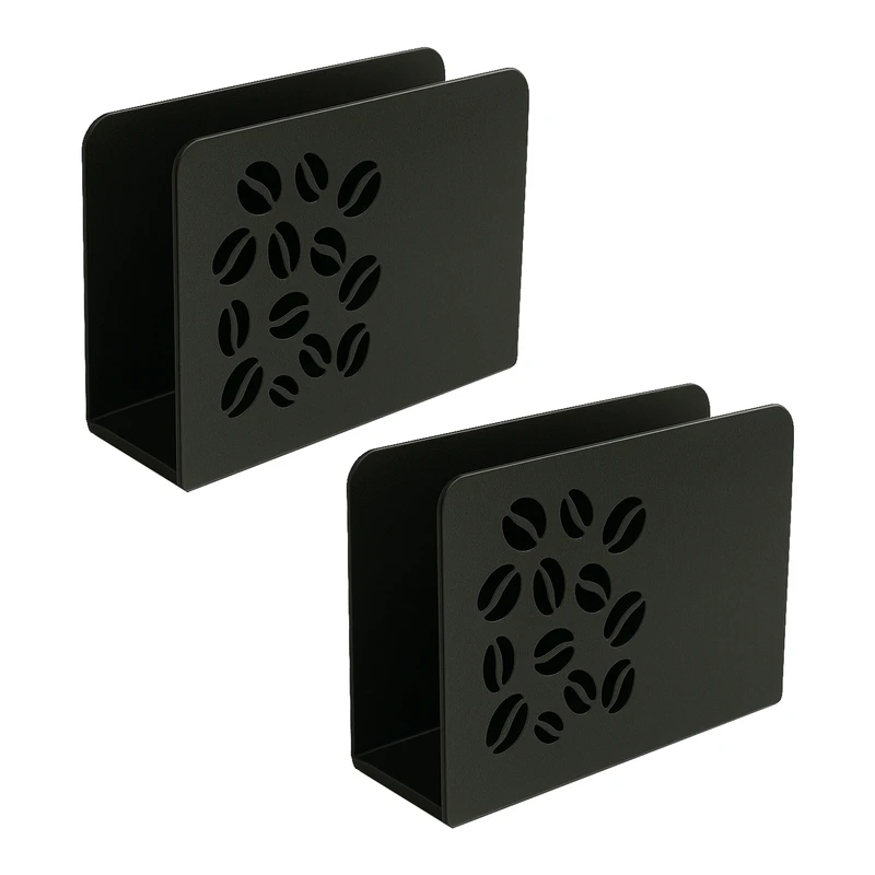 جای دستمال کاغذی مدل فلزی طرح دانه قهوه مجموعه 2 عددی