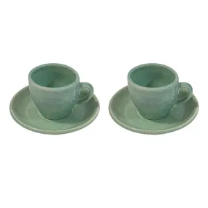 فنجان و نعلبکی قهوه خوری سرامیکی کد 1303 بسته 2 عددی