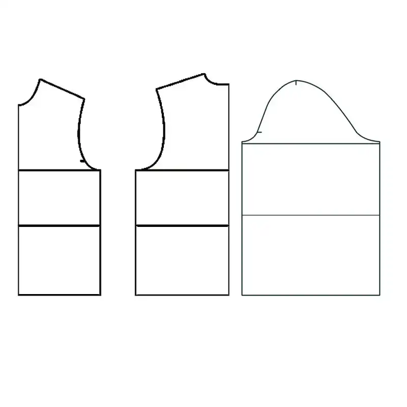 الگو خیاطی بالاتنه و آستین و شلوار کودک متد مولر سایز 2 تا 14 کد 2 مجموعه 11 عددی