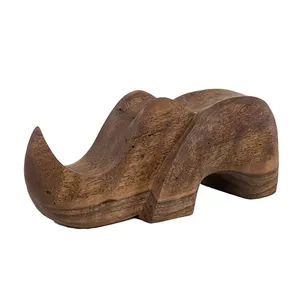مجسمه چوبی مدل کرگدن کد 01