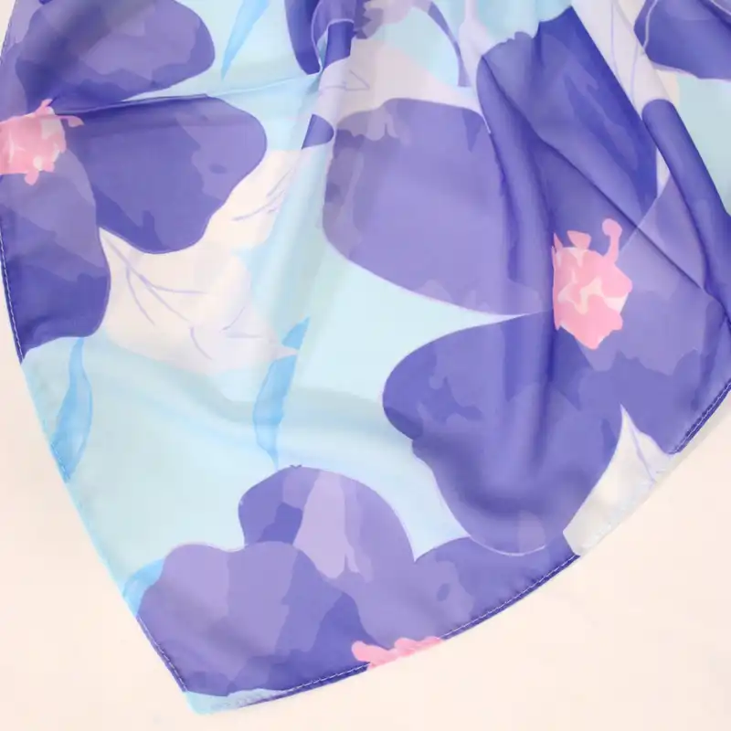 دستمال سر و گردن زنانه مدل نخی گل شبرنگی کد 2520