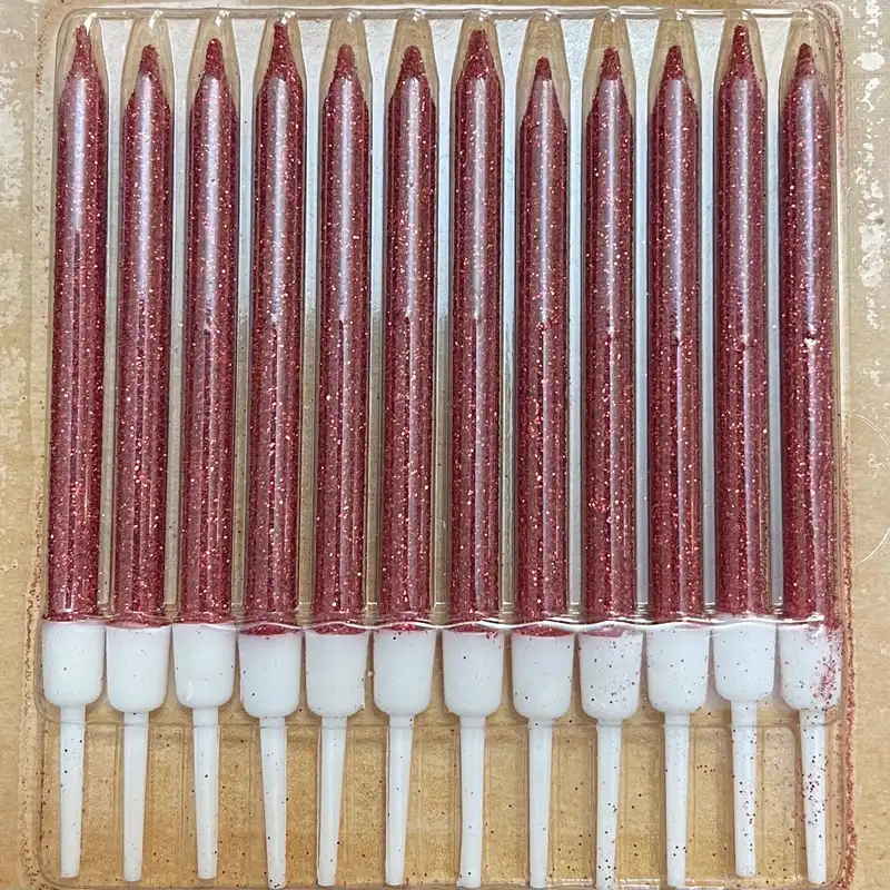 شمع تولد مدل اکلیلی کد 251 بسته ی 12 عددی