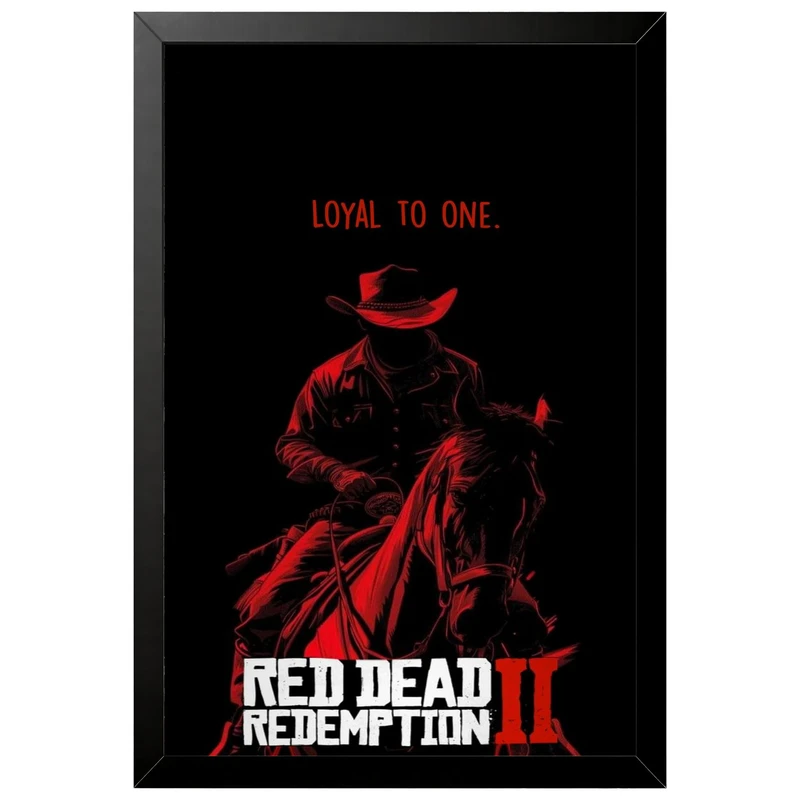 تابلو بکلیت طرح گیمینگ ردد red dead redemption 2 مدل B-po2308 فریم مشکی