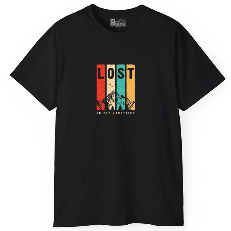 تی‌شرت آستین کوتاه مردانه پاد آفرین مدل زبان انگلیسی کد 1573