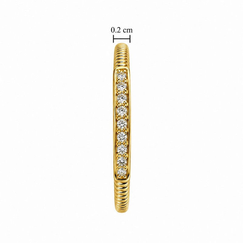 انگشتر طلا 18 عیار زنانه کیا گالری مدل فنری کد RM247