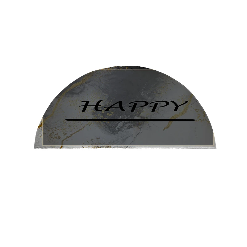  پادری مدل نیم دایره طرح Happy کد 8697 سایز 90×45 سانتی متر