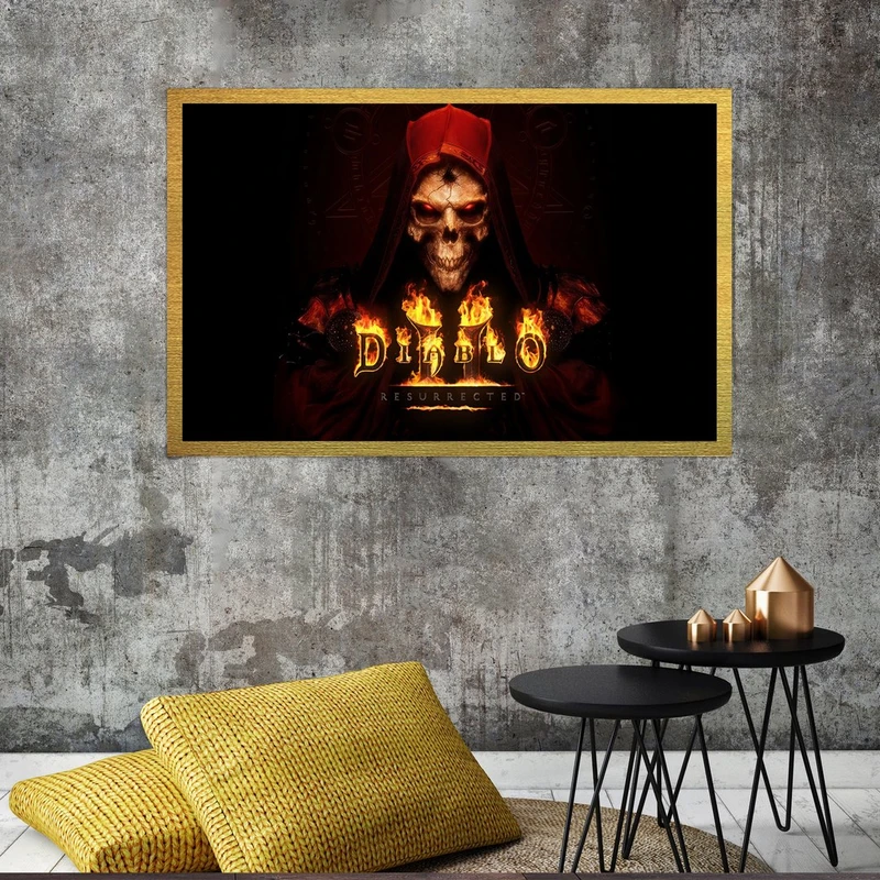 تابلو بکلیت طرح بازی Diablo  مدل قاب شاسی T-S8771