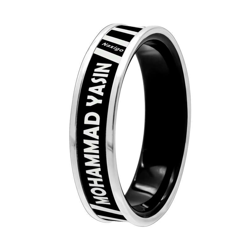 انگشتر ناکسیگو مدل شب تاب طرح محمد یاسین کد RB15849