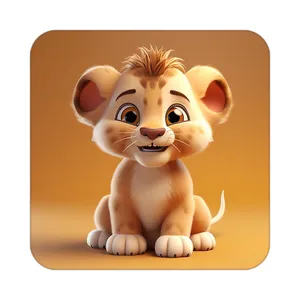 زیر لیوانی کاکتی طرح شیر مدل mp22782