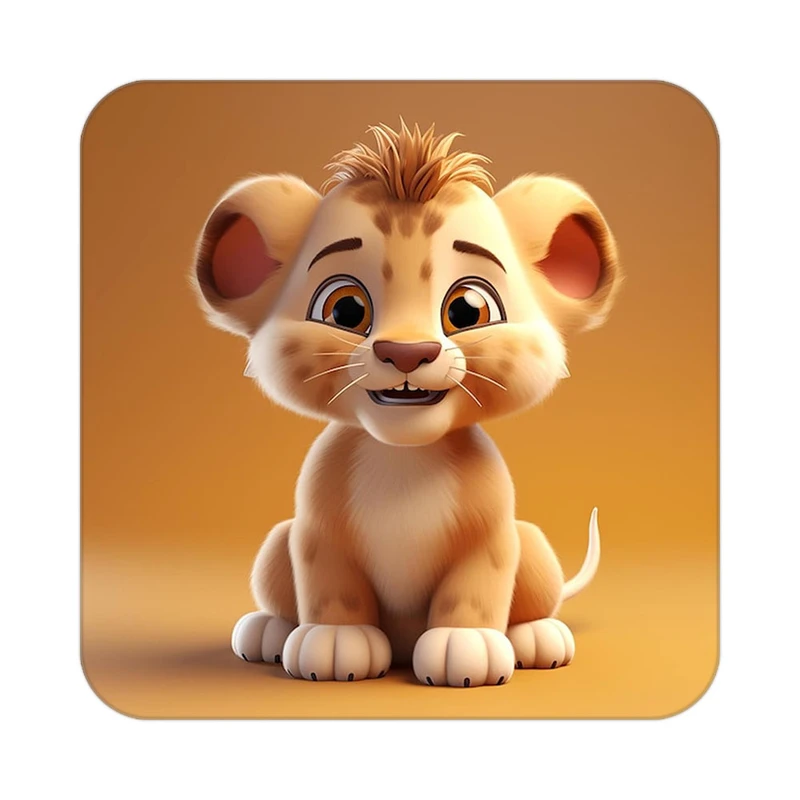 زیر لیوانی کاکتی طرح شیر مدل mp22782