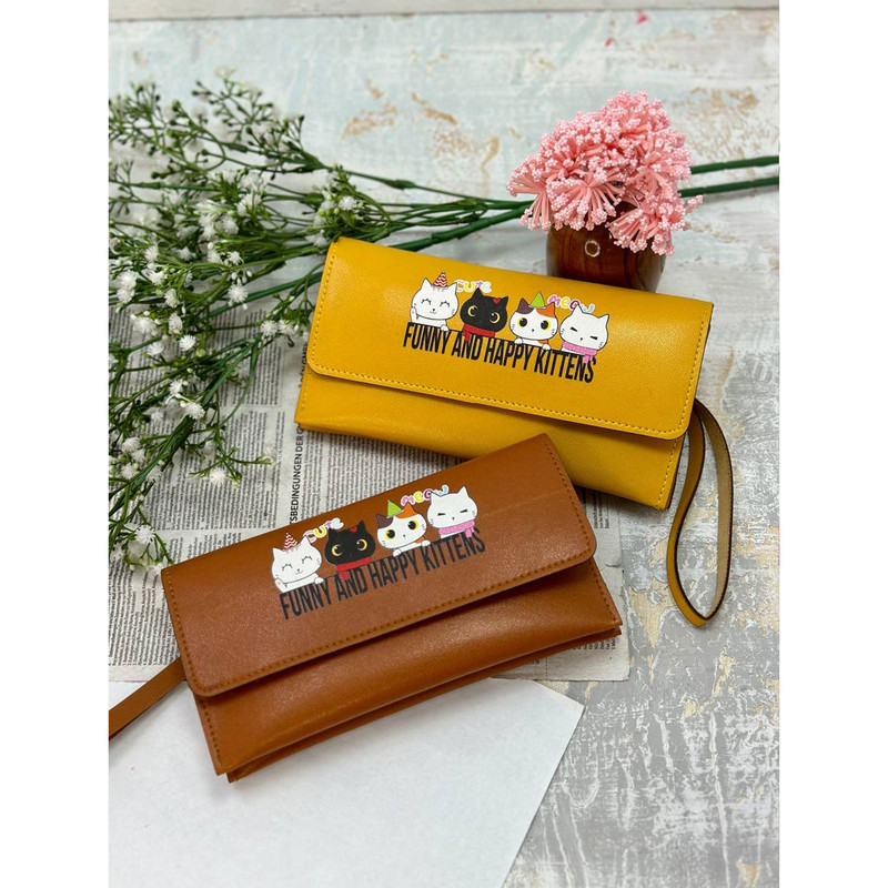 کیف پول زنانه مدل مدل جشن گربه ها KZD161-600