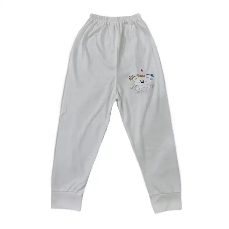 شلوار نوزادی مدل خرسی رنگ سفید