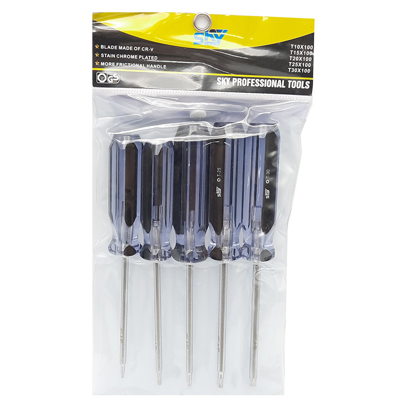 مجموعه 5 عددی پیچ گوشتی ستاره ای اس کای مدل 30-T10