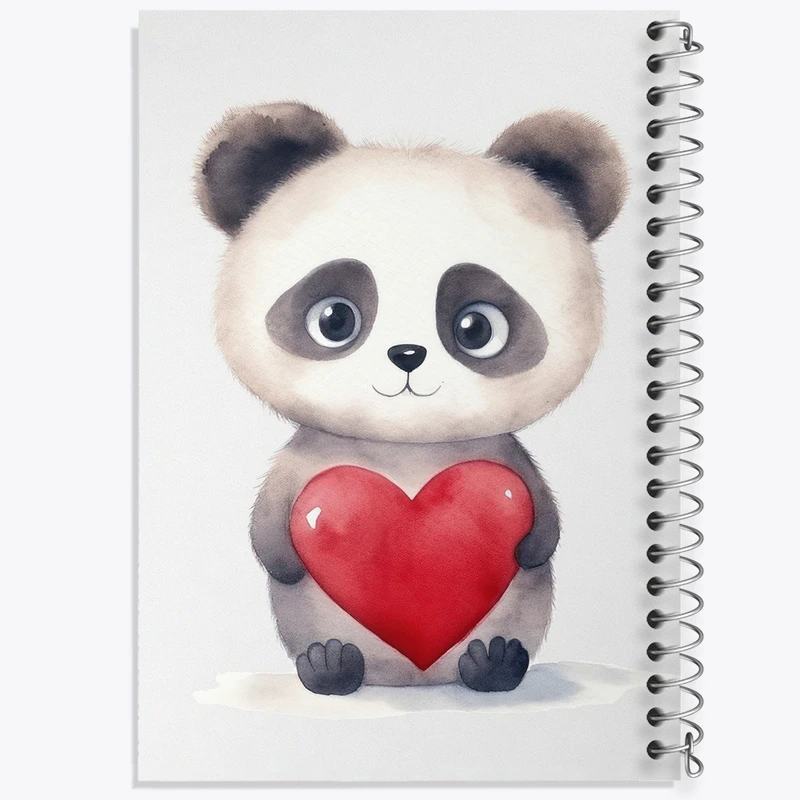 دفتر ژورنال نویسی 50 برگ خندالو مدل نقطه ای طرح پاندا کیوت کد F2586
