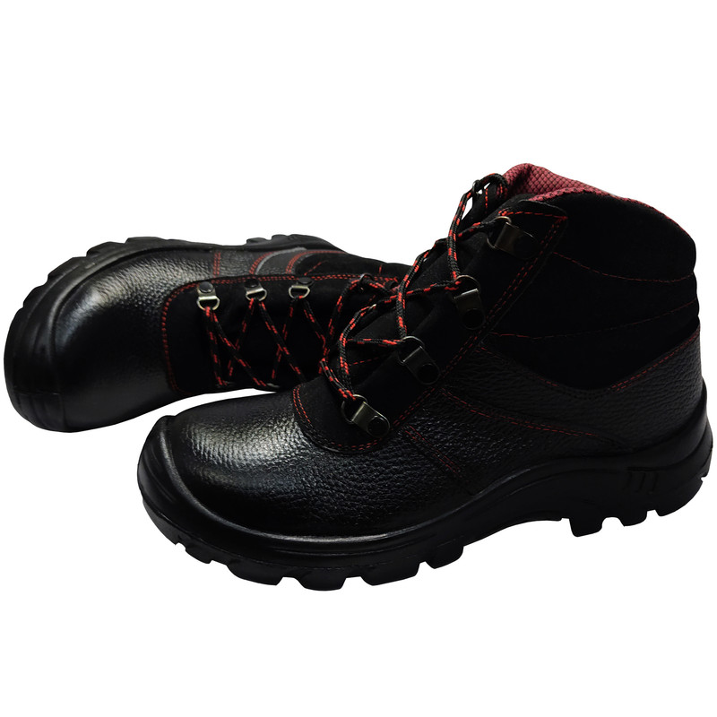 کفش ایمنی چرم تبریز مدل کوشا مشکی