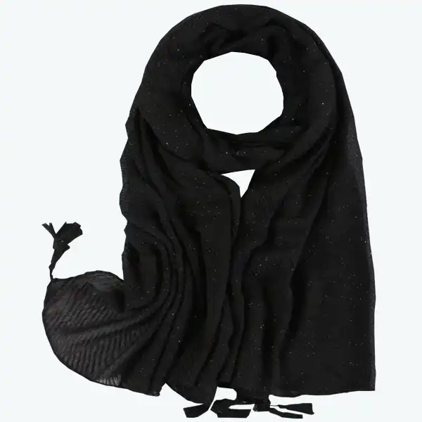 شال زنانه مدل نخی وارداتی پلیسه اکلیل دار تابستانی کد peliseaklildar