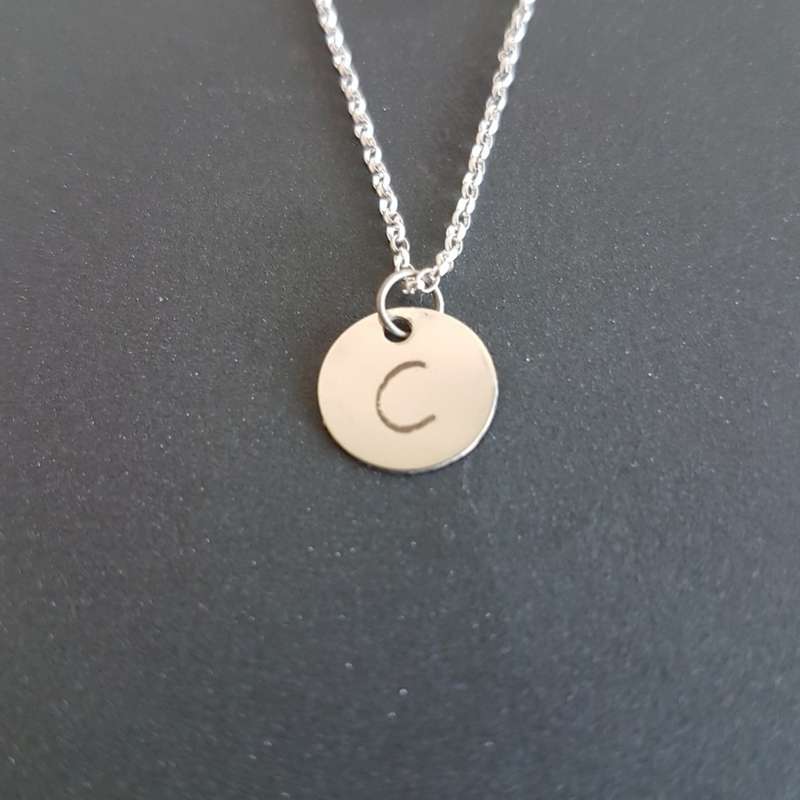 گردنبند نقره زنانه مدل حرفC