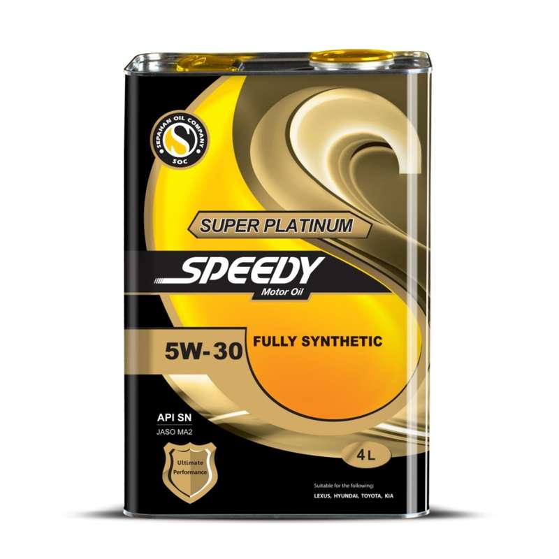 روغن موتور خودرو اسپیدی مدل Super Platinum 5W-30 حجم 4 لیتر