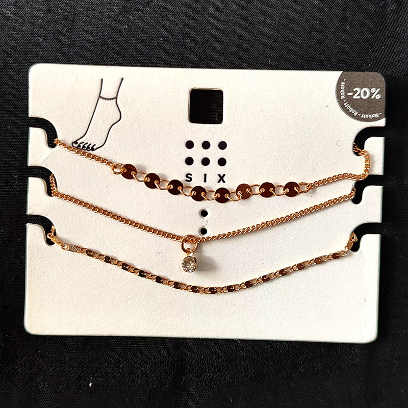 پابند زنانه سیکس مدل آویزدار و سکه ای بسته سه عددی