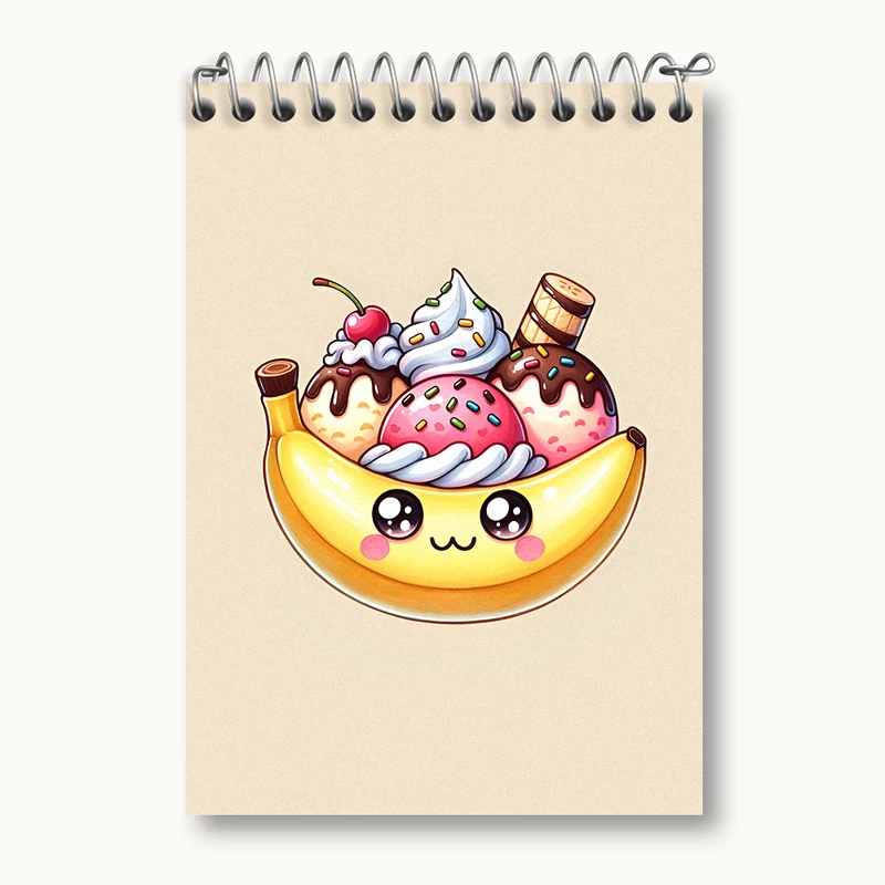 دفتر یادداشت 50 برگ خندالو طرح بستنی و موز کد N3322