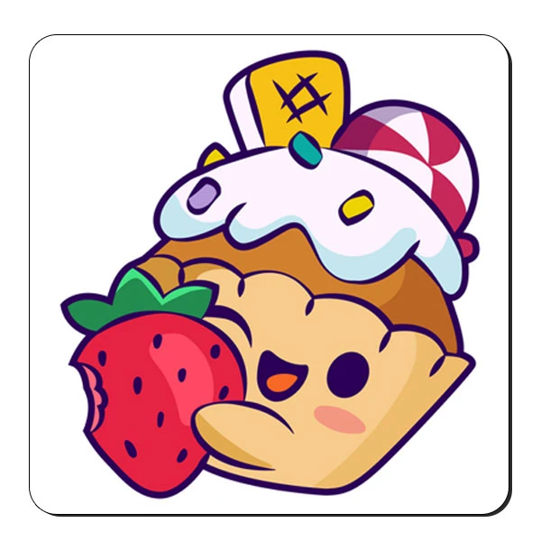 زیر لیوانی طرح کاپ کیک و توت فرنگی کد nzl239