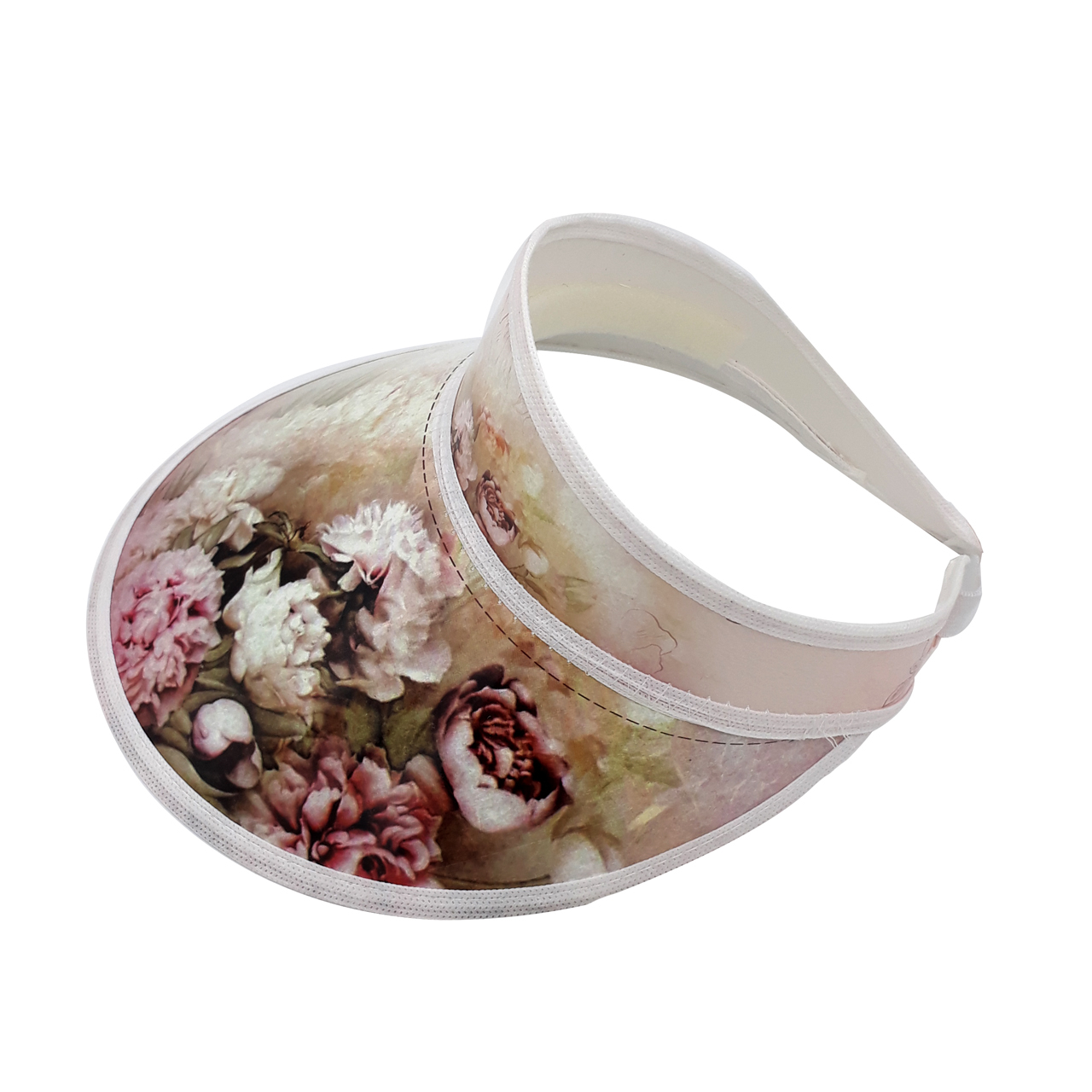 کلاه آفتابگیر زنانه مدل گل پیونی کد mp 619