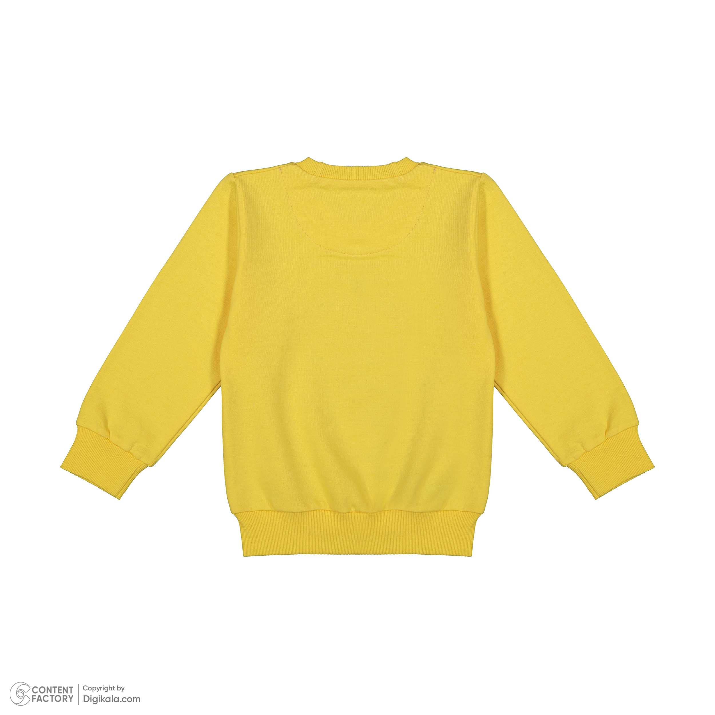 ست سویشرت و شلوار پسرانه سون پون مدل B799-19 رنگ زرد لیمویی -  - 2