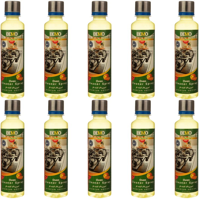 مایع پاک کننده فر و گاز بمو مدل NANO حجم 250 میلی لیتر بسته 10 عددی