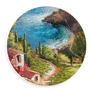   دیوارکوب طرح نقاشی دهکده مدیترانه ای مدل wtb855