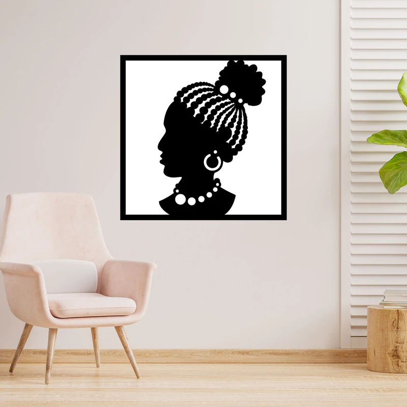 دیوارکوب طرح دختر و زن اهل آفریقا مدل A1522-3030