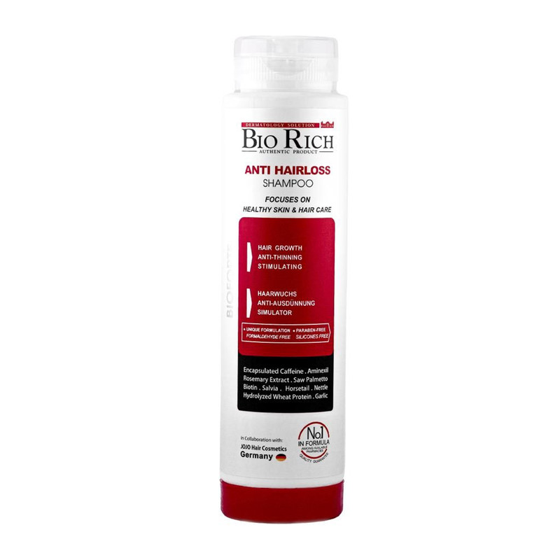 شامپو تقویت کننده و ضد ریزش مو بایوریچ مدل ANTI HAIR LOSS حجم 250 میلی لیتر