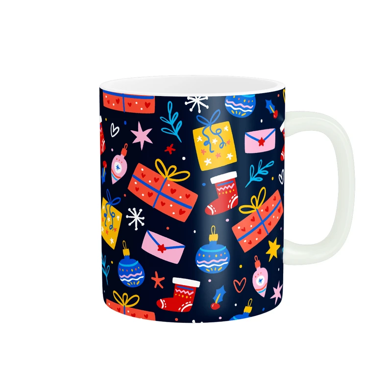 ماگ پاد آفرین مدل طرح نقاشی فانتزی شب کریسمس کد MD-F53